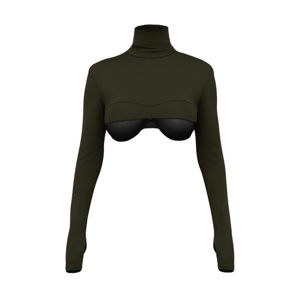 New Green & Black Top Bra size XS/S pole dance / club night - Picture 9 of 10